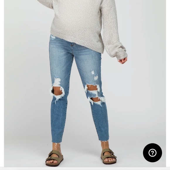 Pink Blush Maternity Jeans - Picture 2 of 3